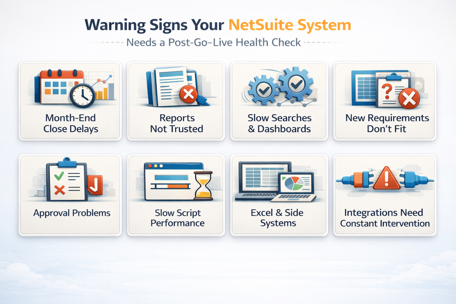Warning Signs Your NetSuite System Needs a Post-Go-Live Health Check