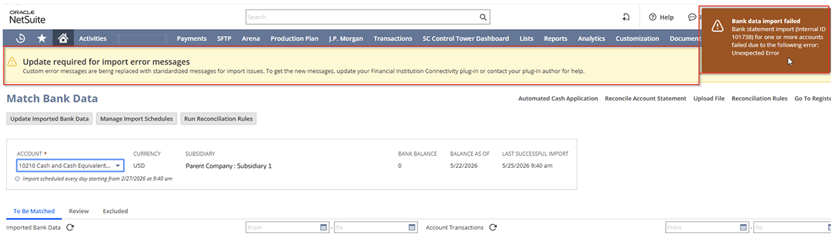 whats new in netsuite banking 2026.1 tips