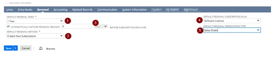 define and configure renewals