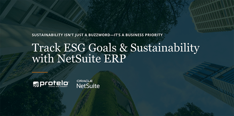 Track ESG Goals and Sustainability with NetSuite ERP }}
