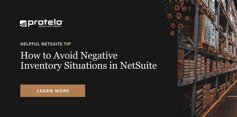 How to Avoid Negative Inventory Situations in NetSuite }}