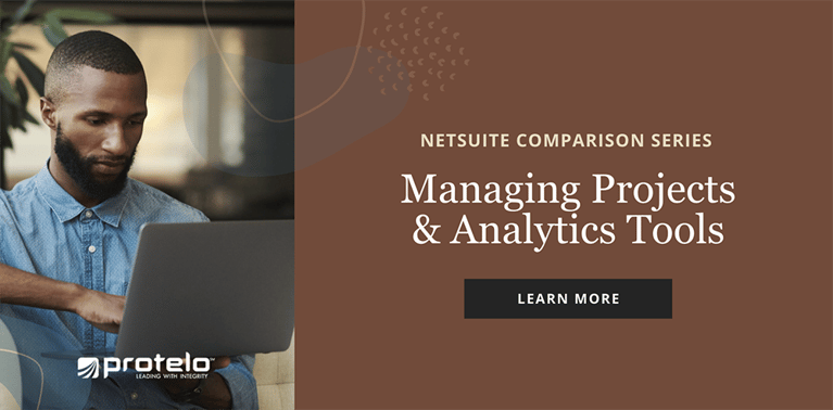 NetSuite Comparison Series: Managing Projects & Analytics Tools }}