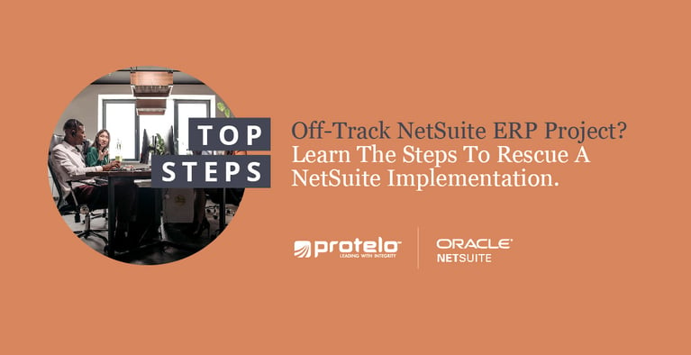 Off-track ERP project? Steps to rescue a NetSuite implementation. }}