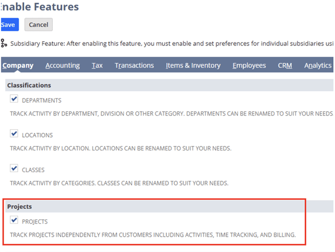 NetSuite projects