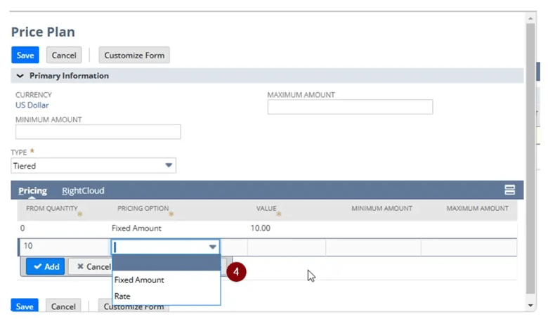 NetSuite SuiteBilling Price Plan