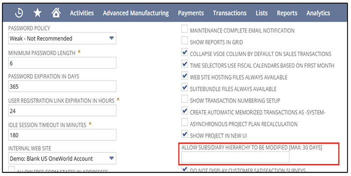 netsuite subsidiary hierarchy tip 2