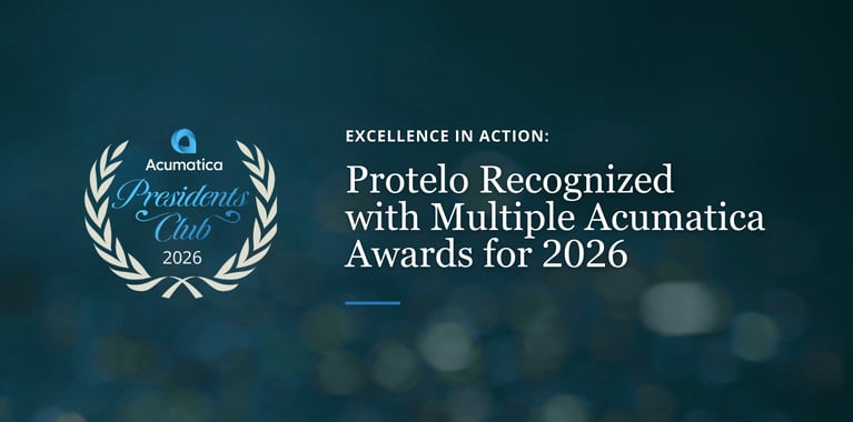 Protelo Recognized with Multiple Acumatica Awards for 2026 }}