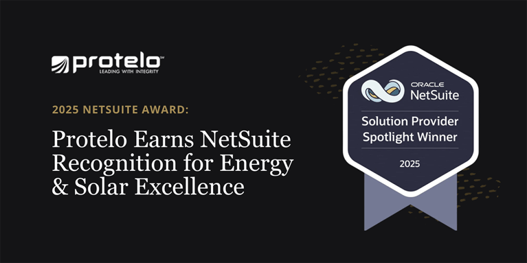 Protelo Recognized by NetSuite for Energy & Solar Excellence }}