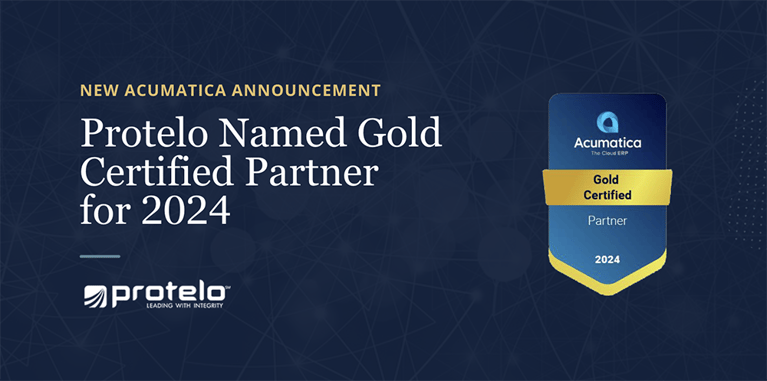 Protelo Named Acumatica Gold Certified Partner for 2024 }}