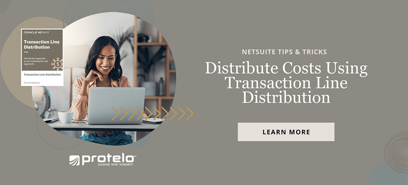 Distribute Costs Using Transaction Line Distribution