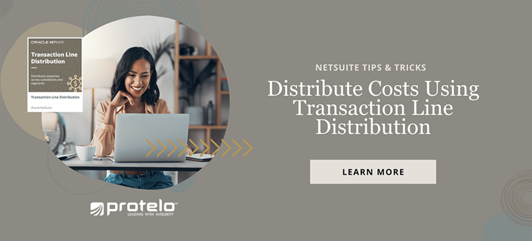 Distribute Costs Using Transaction Line Distribution }}
