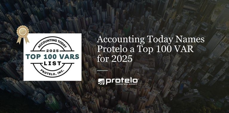 Protelo Ranks on Accounting Today's 2025 Top 100 VARs List! }}