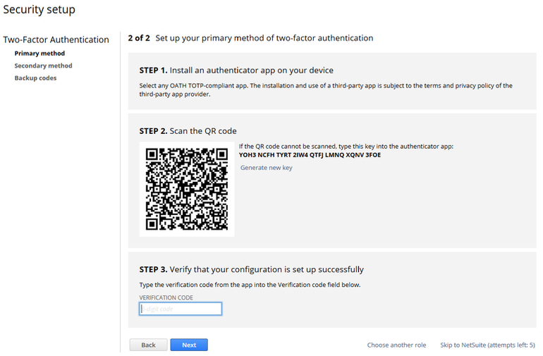 Scan QR code - google backup codes