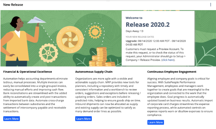 NetSuite release 2020.2 notes