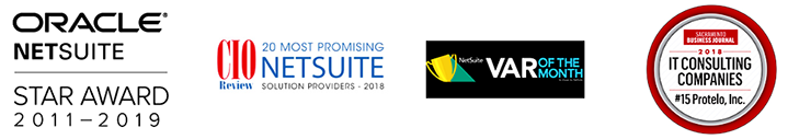 Protelo NetSuite 19 awards