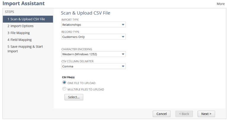 CSV imports