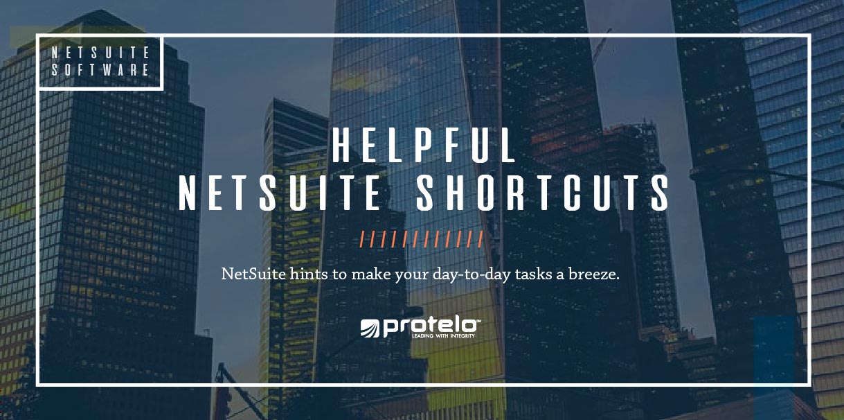 NetSuite Shortcut Secrets