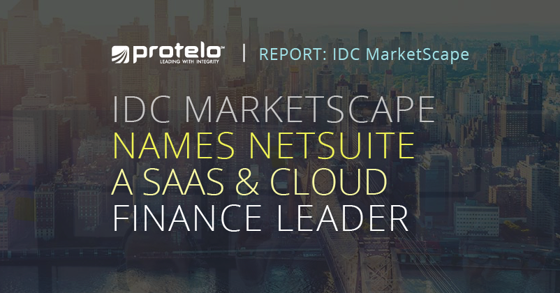Report: IDC Marketscape Names NetSuite a SaaS and Cloud Finance Leader