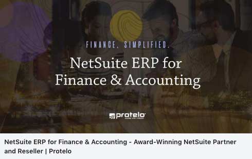 NetSuite Finance - Social | Protelo, Inc. 