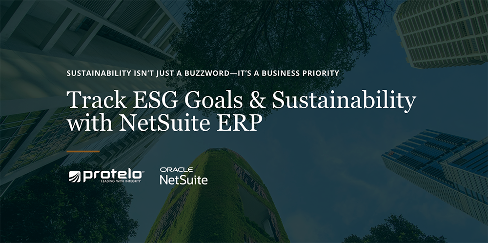 NetSuite and ESG Sustainability