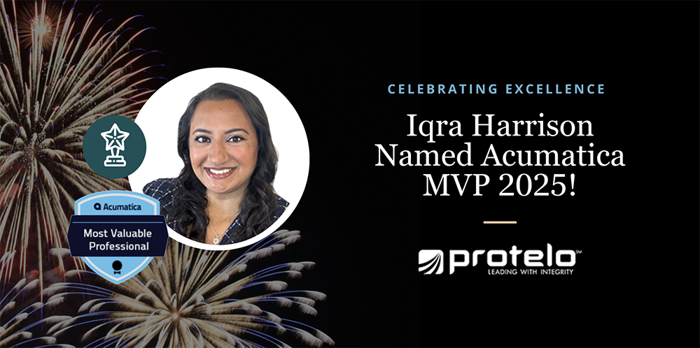 Acumatica MVP 2025 - Iqra Harrison, Protelo Inc.