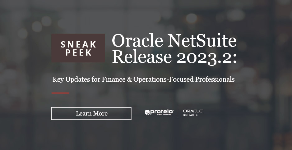Oracle NetSuite Release 2023.2: Operations, Financials Key Updates